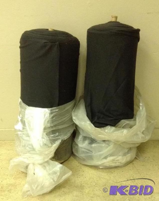 Two bolts of black t-shirt type material