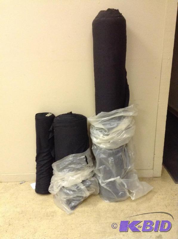 Lot of three bolts of black t-shirt type material