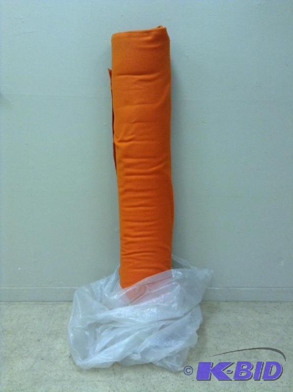 Bolt of orange felt like fabric