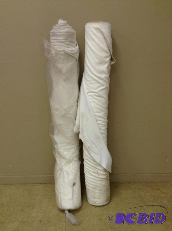 Lot of two bolts of white terry like fabric