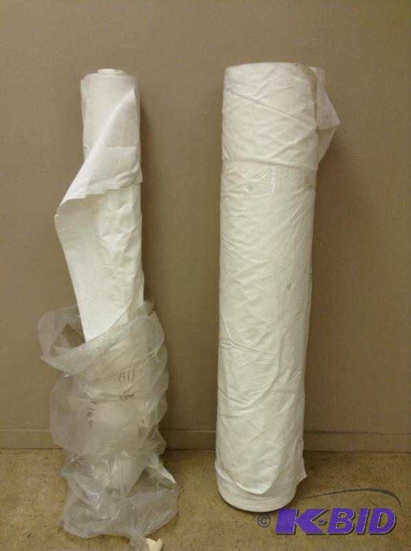 Lot of two white knit type fabric with a backing