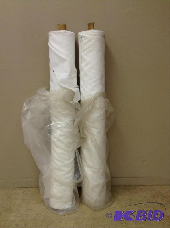 Lot of two bolts of white poly shirt like material