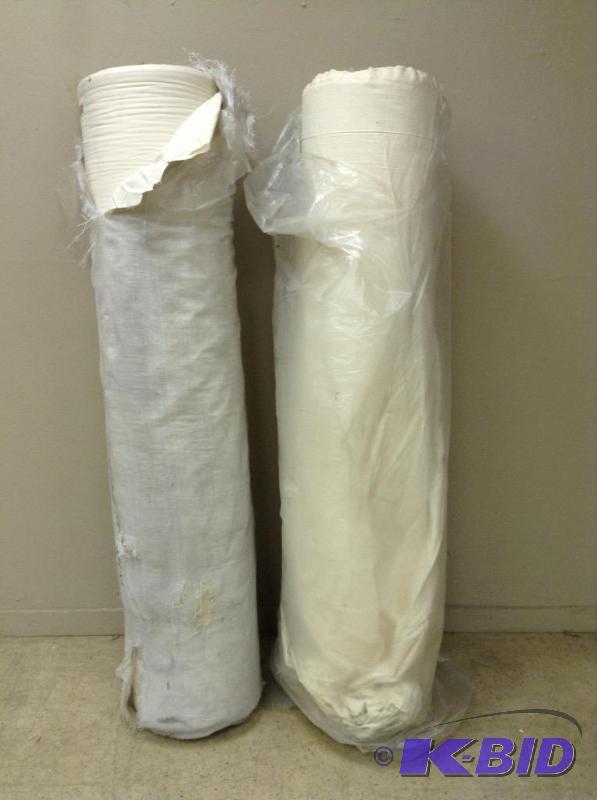 Lot of two bolts of cream light weight canvas type fabric