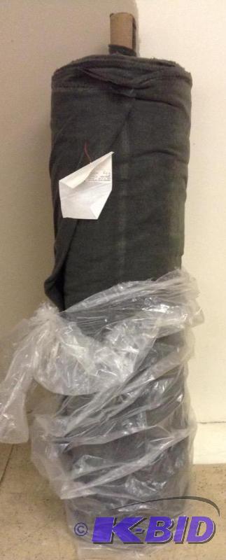 Bolt of greenish gray fleece type fabric