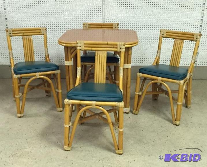 Vintage Bamboo Patio Table