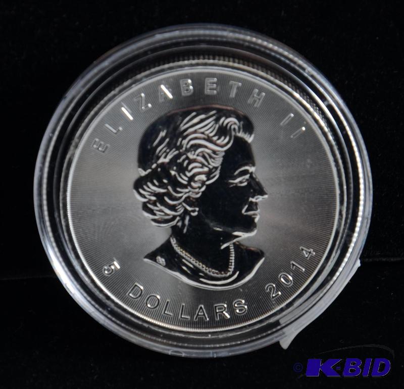 2014 Canadian Maple Bullion Coin BU 1 oz silver
