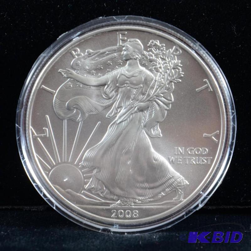 2008 Silver American Eagle Bullion Coin BU 1 Troy Oz.