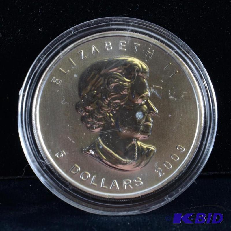 2009 Canadian Maple Bullion Coin BU 1 Troy Oz Silver