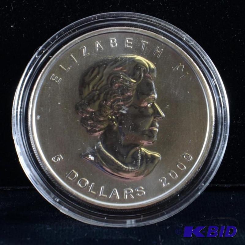 2009 Canadian Maple Bullion Coin BU 1 Troy Oz Silver