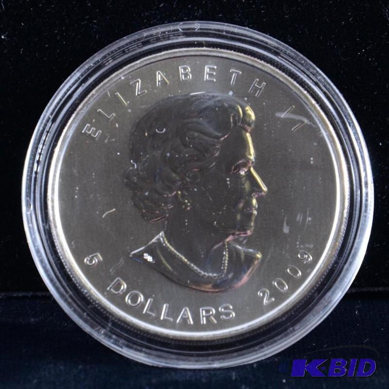 2009 Canadian Maple Bullion Coin BU 1 Troy Oz Silver