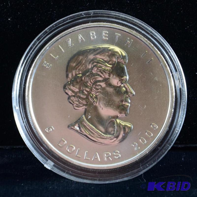 2009 Canadian Maple Bullion Coin BU 1 Troy Oz Silver
