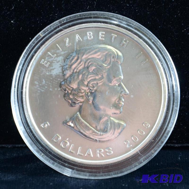 2009 Canadian Maple Bullion Coin BU 1 Troy Oz Silver