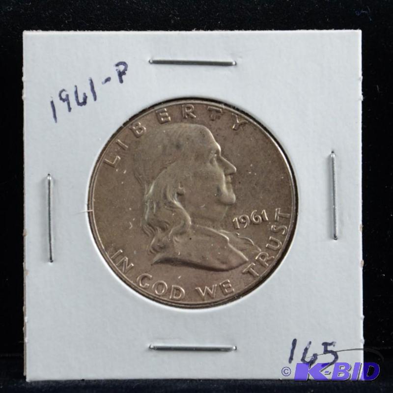 1961-P Ben Franklin Silver Half Dollar