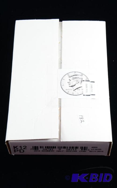 Kennedy 2014 Half-Dollar, 2-Roll Set, 40 coins  20 P & 20 D ( sold out at the US Mint)