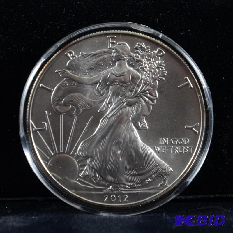 2012 Silver American Eagle Bullion Coin BU 1 Troy Oz.