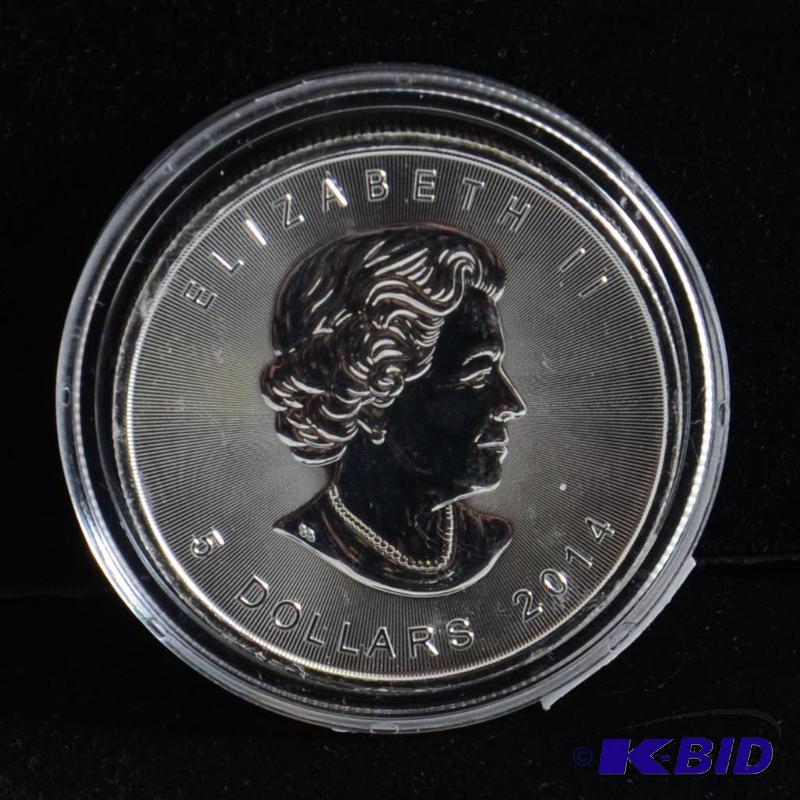 2014 Canadian Maple Bullion Coin BU 1 oz silver
