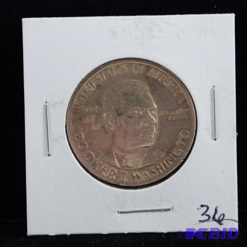 1946 Booker T. Washington Commemorative Silver Half Dollar
