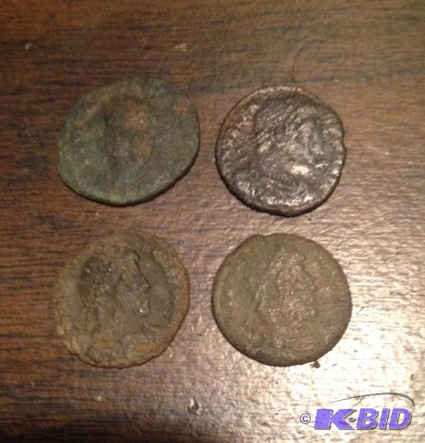 1 Lot of 4 Ancient Roman 1500 Year Old Coins Mixed RulersTypes