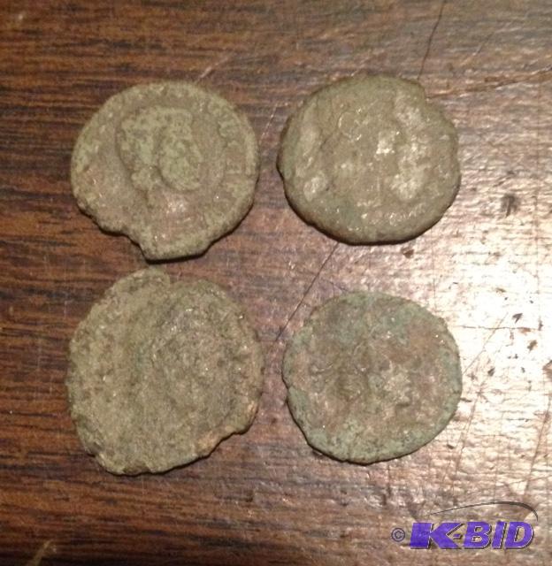 1 Lot of 4 Ancient Roman 1500 Year Old Coins Mixed RulersTypes