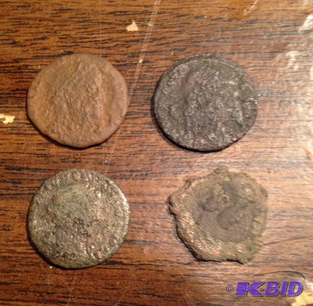 1 Lot of 4 Ancient Roman 1500 Year Old Coins Mixed RulersTypes