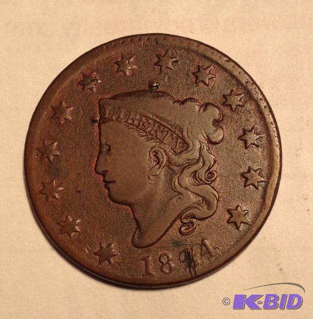 1824  U.S. Coronet Large Cent.