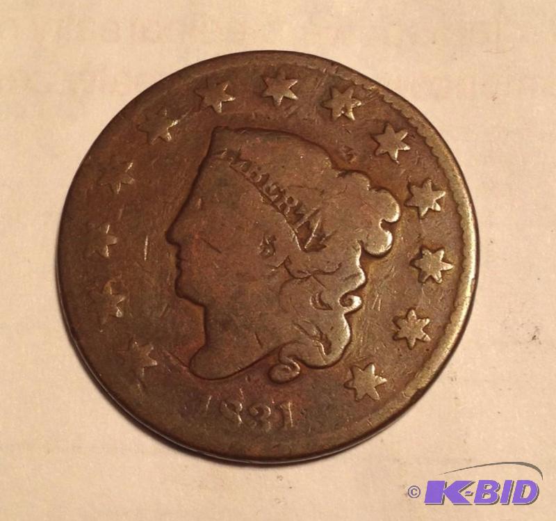 1831  U.S. Coronet Large Cent.