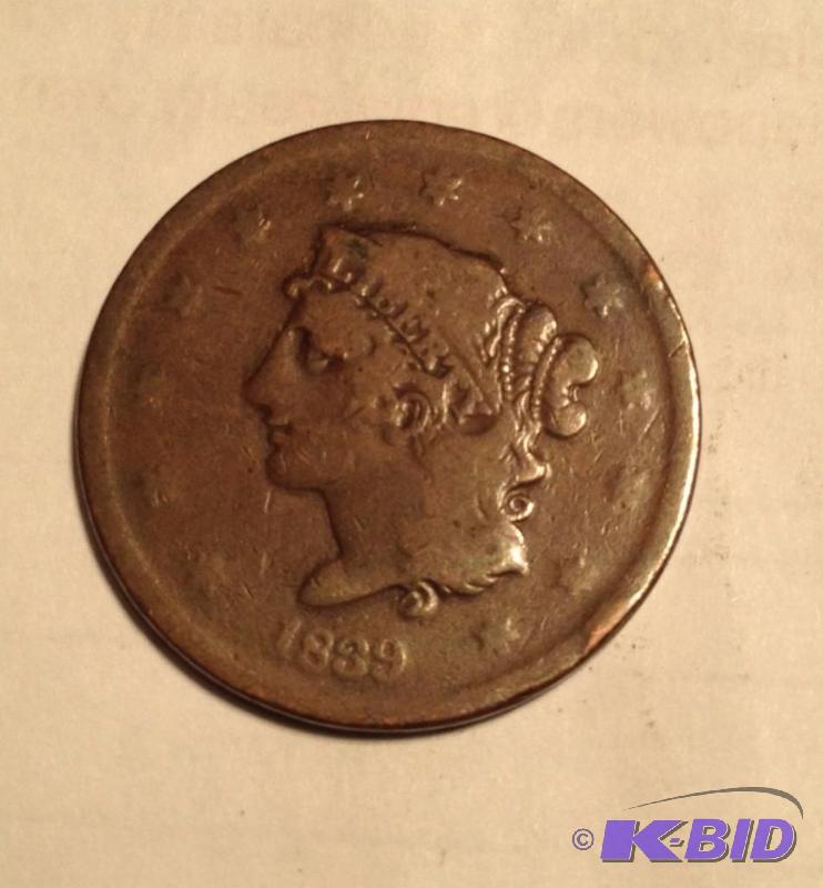 1839  U.S. Coronet Large Cent
