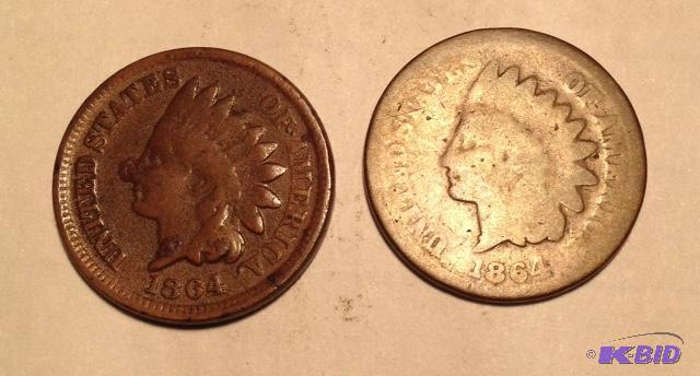 1864 and 1864-L Indian Head Cents Semi Key Dates