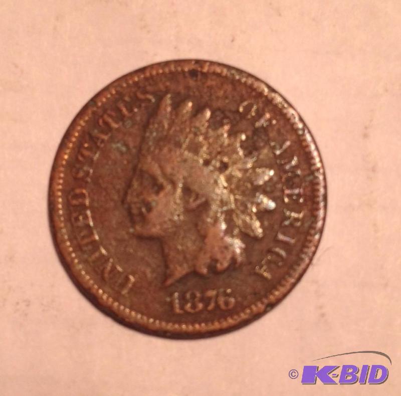 1876 Indian Head Cent Key Date