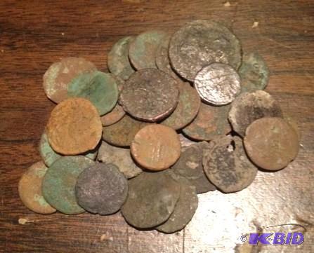 1 Lot of 30 UNSEARCHEDUNCLEANED out of the ground Ancient Roman Coins 1500 Year Old Coins Mixed Ru
