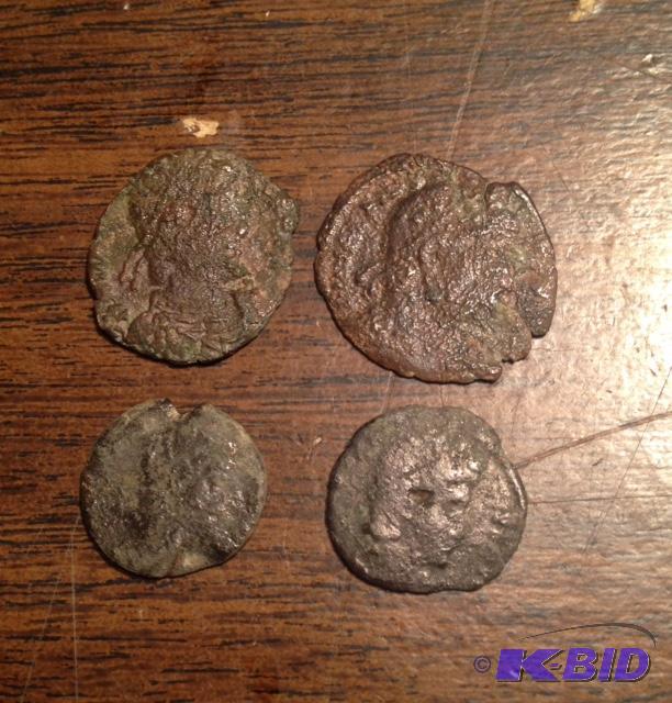 1 Lot of 4 Ancient Roman 1500 Year Old Coins Mixed RulersTypes