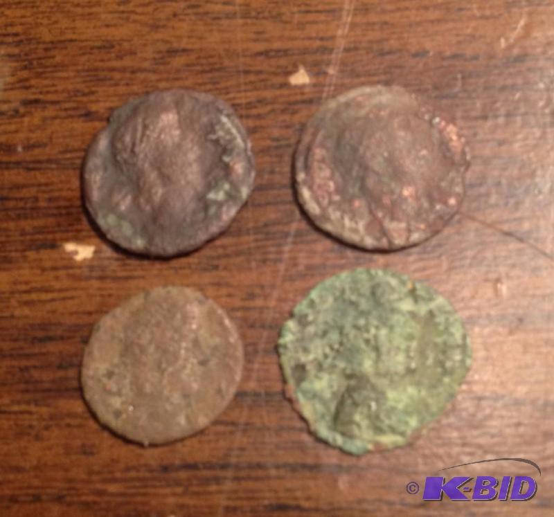 1 Lot of 4 Ancient Roman 1500 Year Old Coins Mixed RulersTypes
