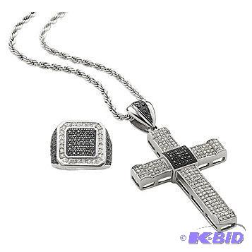 New Stainless Steel Crystal Cross Pendant &am...