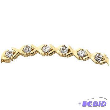 New Goldtone CZ Bracelet &amp Earrings Set M...