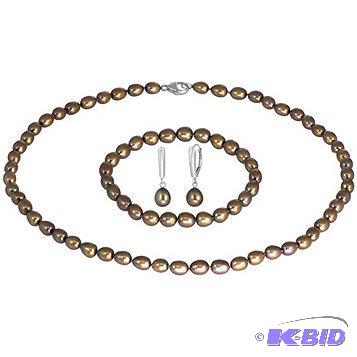 New Honora Brown Cultured Pearl 3 Piece Set -...