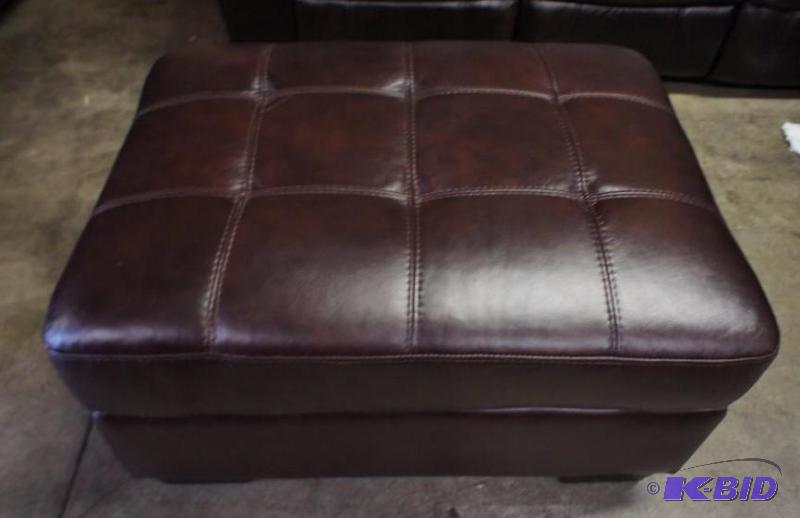 New High-End Top-grain leather Ottoman - MSRP...