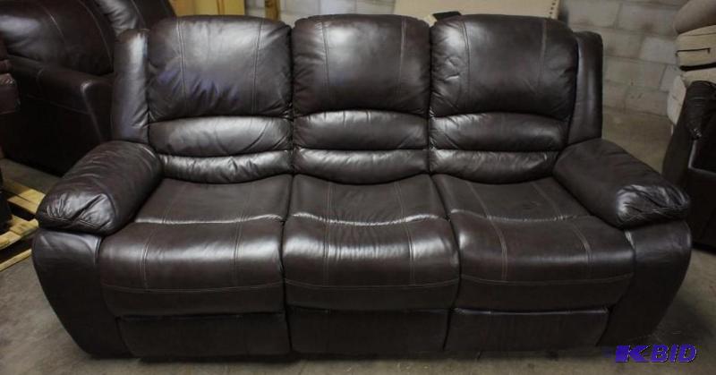 New High-End Top-Grain Leather Reclining Sofa...