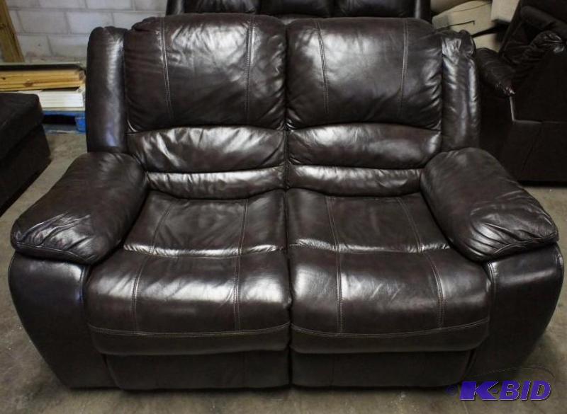 New High-End Top-Grain Leather Reclining Love...