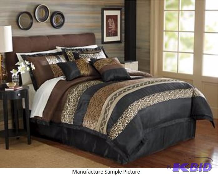 Gazelle Comforter Set - Queen -&nbspBlack an...