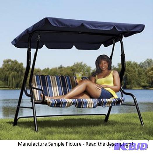Three Seater Outdoor Swing - Blue -&nbspSure...