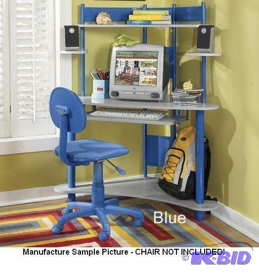 Computer Work Station - Gray and Blue - Great...
