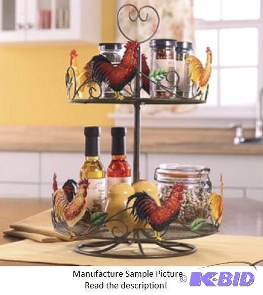 Rooster Lazy Susan - Lazy Susan keeps sauces,...