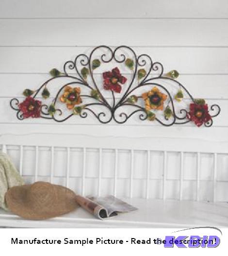 Solina Metal Flower Scroll Wall Art -&nbspCr...