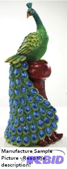 Bejeweled Peacock Figurine - Resin in beautif...
