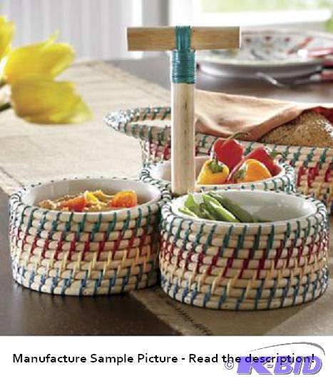Woven Condiment Caddy -&nbspAttractive, natu...