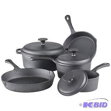 NEW Chefs Mark 8-Pc. Cast Iron Cookware Set. ...