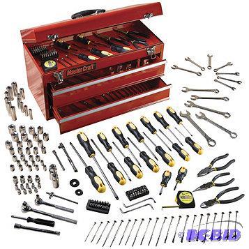 NEW Master Craft 157-Pc. Tool Kit with 2-Draw...