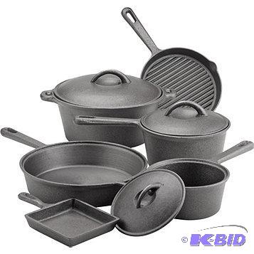 Alcove 9-Pc. Cast Iron Cookware Set - MSRP $8...