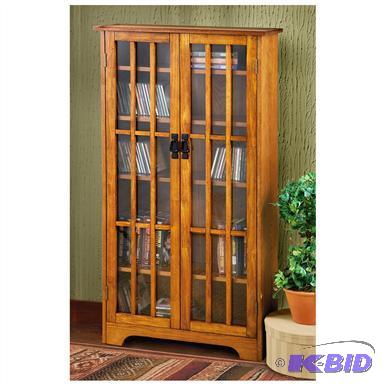 lot E42 image: CASTLECREEK 5-shelf Mission Media Cabinet