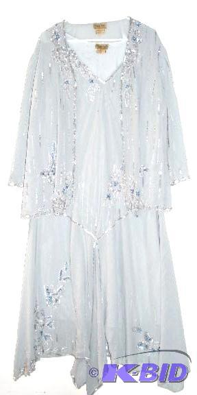 Midnight velvet 2pc dress with beads Size XL